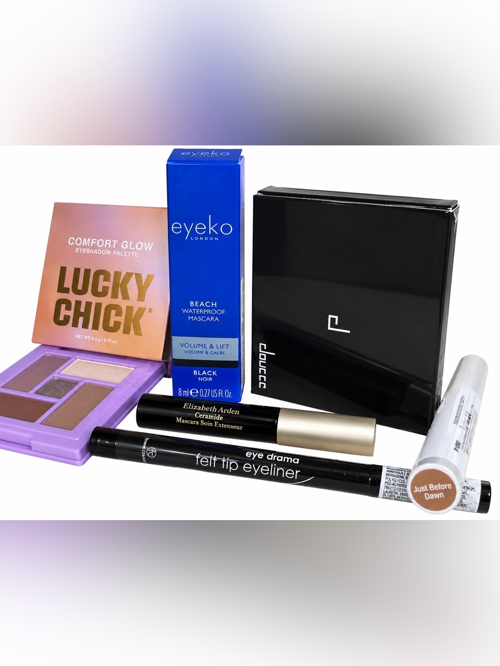 Deluxe 6-Piece Makeup Bundle: Lucky Chick, Mally, Eyeko, Elizabeth Arden & More!